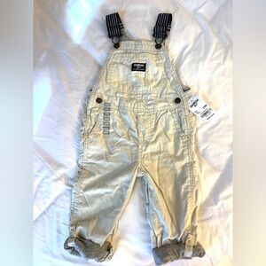 NWT OshKosh B'gosh Light Tan Overalls for Kids 24M